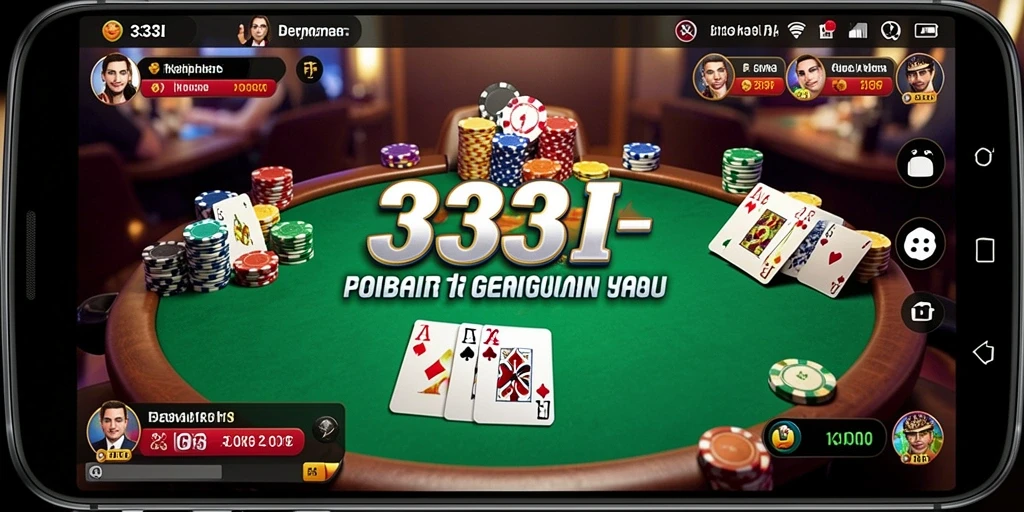 Screenshot utama 333I menampilkan serunya permainan Poker.
