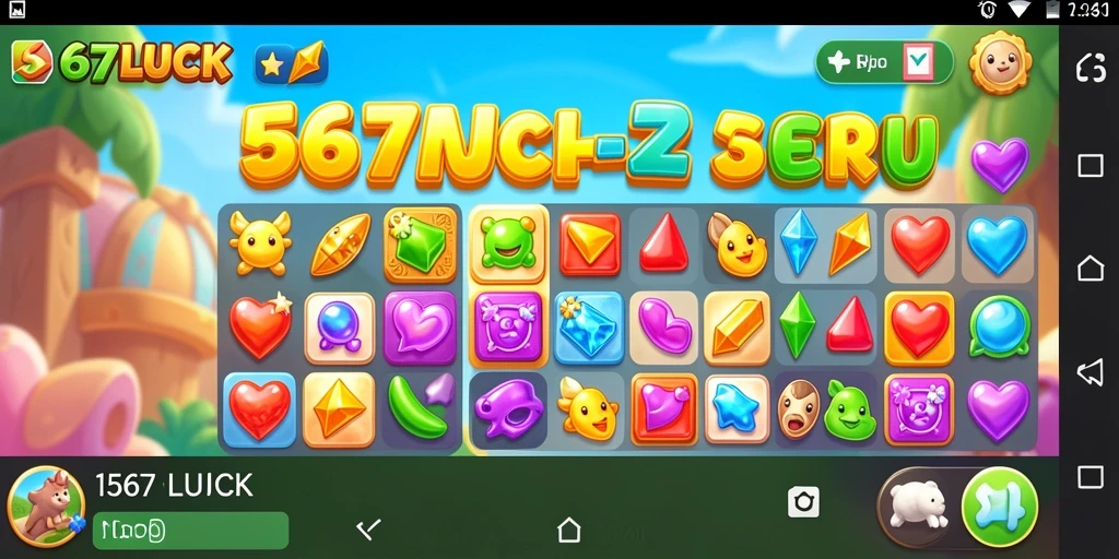 Screenshot gameplay 567LUCK dengan tantangan Match-3 yang menarik.