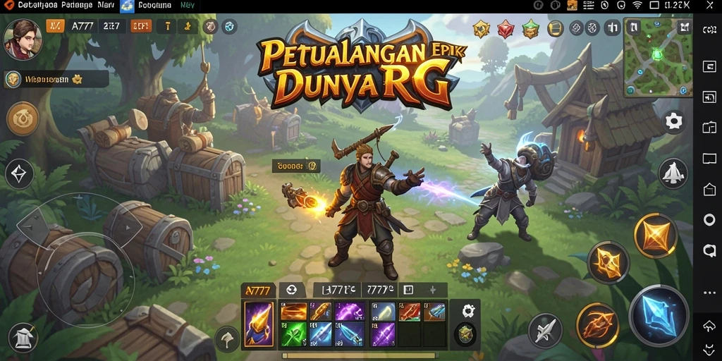Tampilan menakjubkan dari gameplay RPG di A7777.