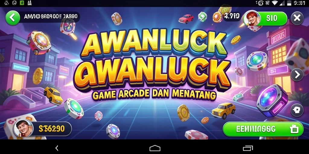 Screenshot utama AWANLUCK menampilkan aksi seru dalam gameplay Arcade.