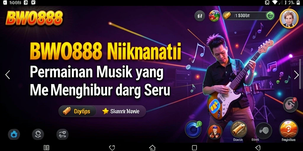 Screenshot gameplay BWO888 dengan tantangan musik yang seru.