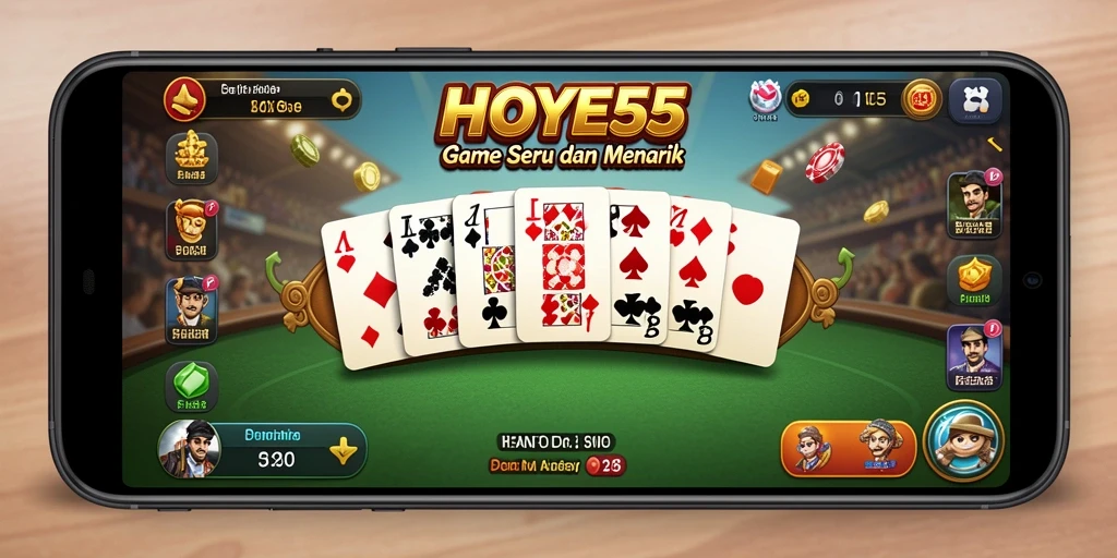 Tampilan gameplay seru dalam permainan Domino HOYE55.