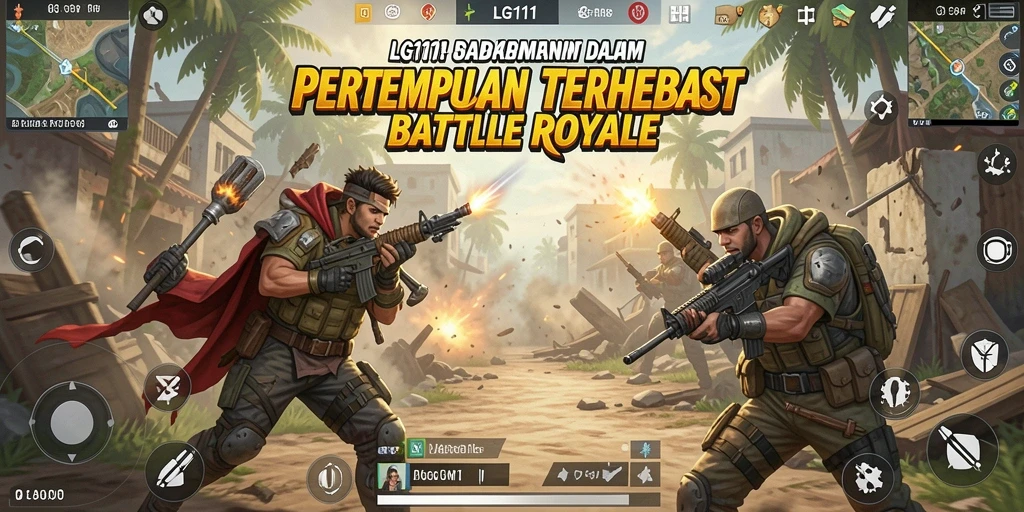 Tampilan aksi mendebarkan dalam gameplay Battle Royale LG111.