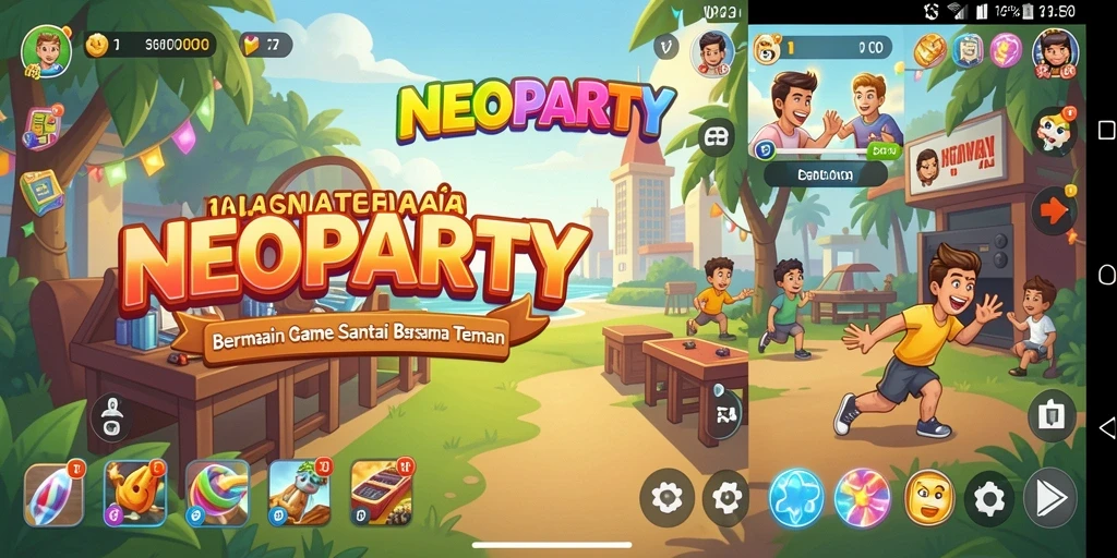 Tampilan gameplay seru dari NEOPARTY yang mengasyikkan.