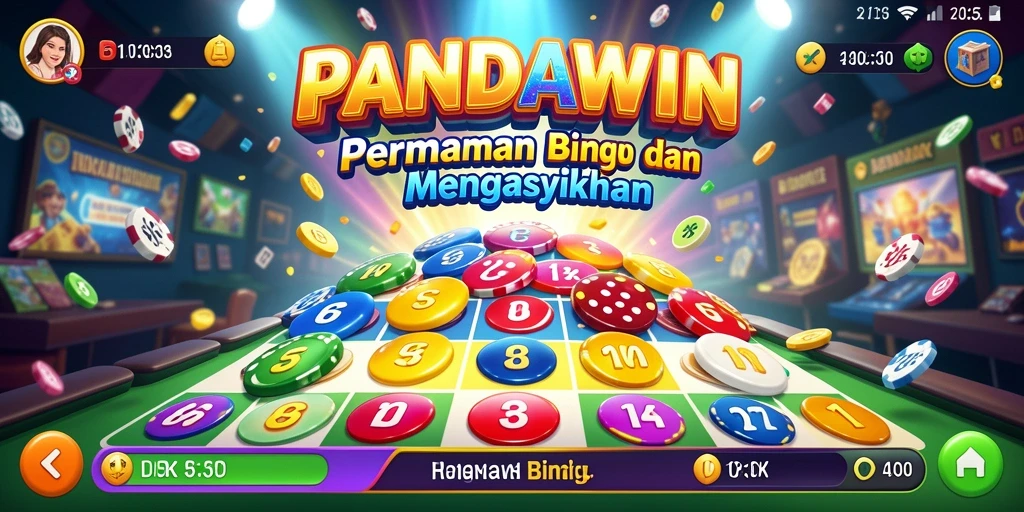 Tampilan menarik dari gameplay PANDAWIN yang penuh warna.