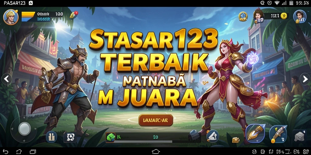 Tampilan gameplay strategis dan menarik dalam PASAR123.