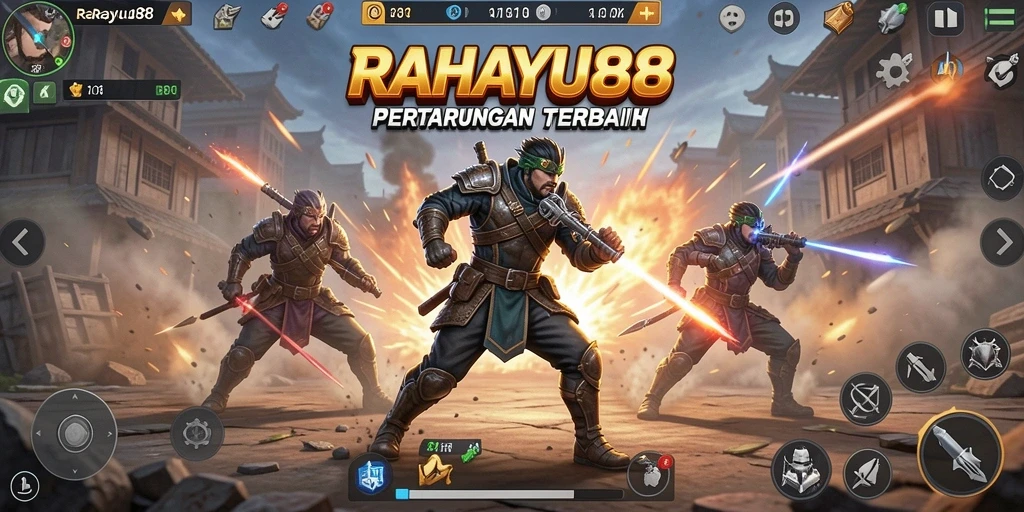 Screenshot RAHAYU88 menampilkan aksi seru dalam pertempuran Battle Royale.