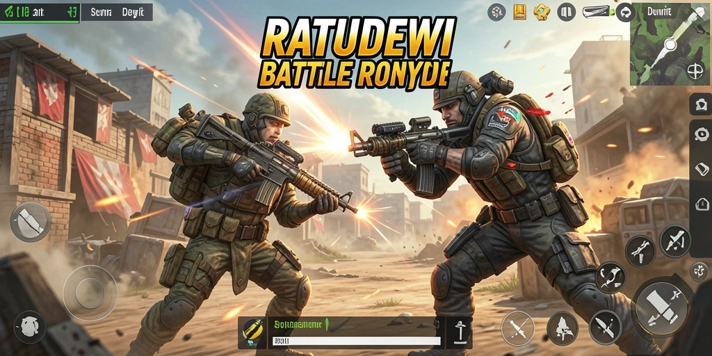 Tampilan gameplay seru di dunia Battle Royale RATUDEWI.