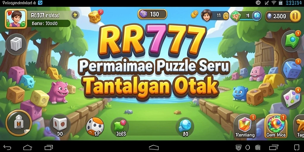 Screenshot utama RR777 menampilkan gameplay Puzzle yang mendebarkan.