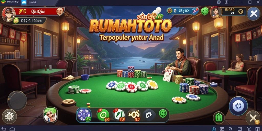 Tampilan gameplay QiuQiu yang seru di RUMAHTOTO.