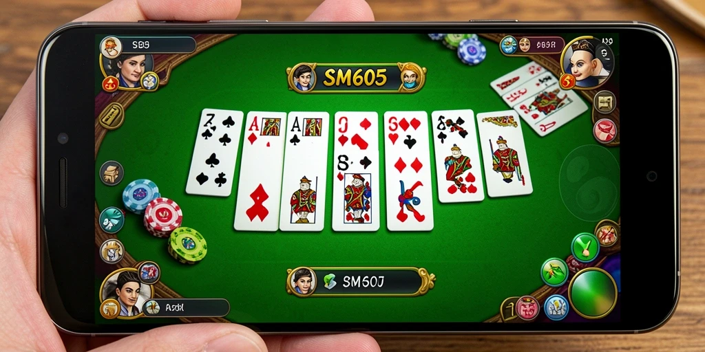 Screenshot utama SM605 menampilkan gameplay menegangkan permainan Domino.
